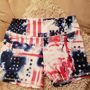 Fabletics U.S.A. Flag Short Shorts